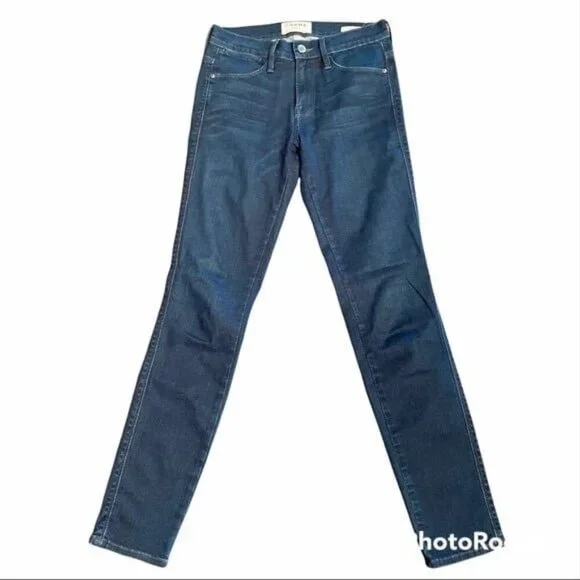 FRAME Denim Le High Skinny Eaton Ave Blue Denim Jeans Size 24